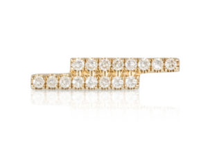 Stud Earring Storm Yellow and White-1